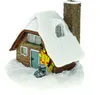 Funny Spardose - Wintersport "Skihütte" mit Produktbild-Vorschau 1