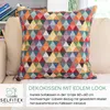 Selfitex Buntes Couchkissen, Sofakissen mit Füllung und Produktbild-Vorschau 2