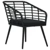 vidaXL Gartenstühle 2 Stk. mit Auflagen Poly Rattan Schwarz Produktbild-Vorschau 1