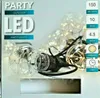 The image shows the packaging of LED party lights, with a close-up view of the lights themselves. Produktbild-Vorschau