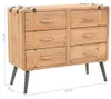 vidaXL Komoda z jedlového masivu 91x35x73 cm Náhled obrázku produktu 7