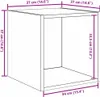 vidaXL Armoire murale, 2 pièces, noire, imitation chêne, 37 Voir les images du produit 8