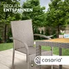 CASARIA® Lot de 4 Chaise Salle a Manger en Polyrotin Crèmes Voir les images du produit 5