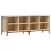 vidaXL Schuhregal Sonoma-Eiche 131x35x50 cm Holzwerkstoff Produktbild-Vorschau 1