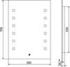 Mexen Ner podsvícené koupelnové zrcadlo 50 x 70 cm, LED Náhled obrázku produktu 6