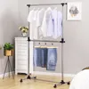 SONGMICS Rollgarderobe Doppelstange aus Edelstahl (101-163) Produktbild-Vorschau 5