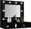 vidaXL Spiegelschrank mit LED Schwarz 60x31,5x62 cm Produktbild-Vorschau 5