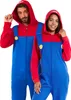 Two people wearing Mario-themed onesies. Produktbild-Vorschau