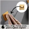 DEKAZIA® 4 ganci adesivi porta asciugamani bagno adesivo Anteprima dell’immagine prodotto 3
