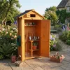 Werkzeugschrank aus Holz, ca. 88 x 45,5 x 168 cm, braun Produktbild-Vorschau 2