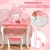 2 in 1 Kinder Schminktisch mit Hocker und Abnehmbarer Produktbild-Vorschau 4
