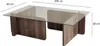 Skye Decor Wohnzimmertisch aus Holz und Glas, Nussbaumfarbe Produktbild-Vorschau 6