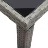 vidaXL Zahradní stůl antracit 123x60x74 cm poly ratan Náhled obrázku produktu 3