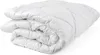 A folded white duvet or comforter is shown against a white background. Produktbild-Vorschau