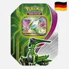 A Pokemon trading card game tin box featuring the Pokemon Eisenblatt EX and the German flag. Produktbild-Vorschau