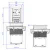 BACHMANN ELEVATOR 1xCEE7/3 USB Charger, Strom 2,0m CEE7/7 Produktbild-Vorschau 3