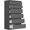 Kommode - Anthrazit - 70 x 40 x 128 cm - Modern R-6 Produktbild-Vorschau 2