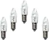 Five clear replacement light bulbs with silver bases arranged in a semi-circle against a white background. Produktbild-Vorschau