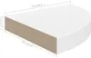 vidaXL Eck-Schweberegal Hochglanz-Weiß 25x25x3,8 cm MDF Produktbild-Vorschau 7