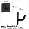 DEKAZIA® 4 Schwarze Haken zum Kleben - Matt Klebehaken  Produktbild-Vorschau 8