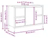 vidaXL Base per lavabo con cassetti in rovere fumé Anteprima dell’immagine prodotto 8