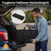 Prenosný drevený uhlíkový gril COSTWAY, campingový gril s Náhľad obrázku produktu 7