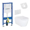 WC-Komplettset Weiß mit Belvit Hänge WC Keramik und Produktbild-Vorschau 1