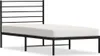 vidaXL Postel s čelem kovová černá 90x190 cm Náhled obrázku produktu 1