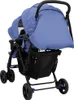 vidaXL Tandem-Zwillingskinderwagen Marineblau Stahl Produktbild-Vorschau 5