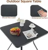 KOMFOTTEU stół ogrodowy 80x80cm, kwadratowy stół wykonany z Podgląd zdjęcia produktu 3