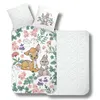 A flat lay of bedding with a Bambi and Thumper print, including a duvet cover and pillowcase. Produktbild-Vorschau