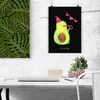 Mr. & Mrs. Panda Bild Avocado Party DIN A5 - Kreidetafel - Produktbild-Vorschau 2