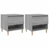 The Living Store Nachttische 2 Stk. Grau Sonoma 50x46x50 cm Produktbild-Vorschau 2