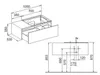 Keuco Edition 11 Waschtischunterbau 1050 x 350 x 535 mm Produktbild-Vorschau 2