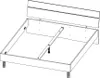 Doppelbett Liegefläche 160x200 cm BRADFORD-43 Eiche mit Produktbild-Vorschau 3