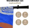 MuchoWow® Wandteppich Wandbehang Gesicht - Blau - Abstrakt Produktbild-Vorschau 3