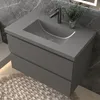 80 cm Badmöbel-Set Unterschrank mit Dunkelgrau Mineralguss Produktbild-Vorschau 2