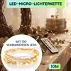 LED-Micro-Lichterkette 10m mit 100 warmweissen LEDs: Produktbild-Vorschau 2