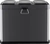 A front view of a three-compartment trash can. Náhľad obrázku produktu