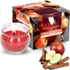 Bispol Aura-Duftkerze im Glas - Apfel-Zimt, 80g Produktbild-Vorschau 1