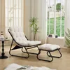 Outdoor Lounge Sessel mit Hocker, gepolstert, Stahlgestell, Produktbild-Vorschau 8