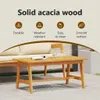 Table basse marron en bois d'acacia massif Lumarko ! Voir les images du produit 3
