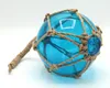 Deko Fischerkugel aus Glas meeresblau 13 cm Tauwerk Netz Produktbild-Vorschau 4