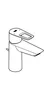 A line drawing of a faucet on a white background. Podgląd zdjęcia produktu