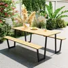 Outsunny tenda da birra in legno set 3 pezzi con tavolo da Anteprima dell’immagine prodotto 8