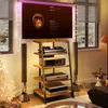 5-poziomowy regał hi-fi 60 x 52 x 78 cm z kółkami, szafka Podgląd zdjęcia produktu 6