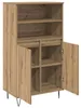 vidaXL Highboard Brown 60 x 36 x 110 cm Materiál na báze Náhľad obrázku produktu 5