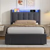STILVORA Polsterbett 90x190cm Jugendbett Mit USB-Anschluss Produktbild-Vorschau 2
