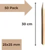 Holzpfähle Buchenholz 50 Stück 30 cm – Quadratisch 25×25 mm Produktbild-Vorschau 3