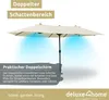 deluxe4home® XXL Doppelsonnenschirm 4,5 x 2,6m Creme I Produktbild-Vorschau 3